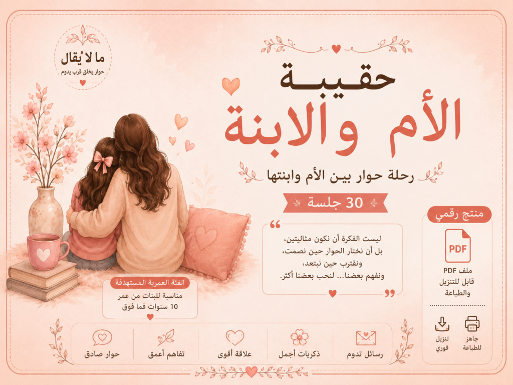 لأنكِ ابنتي | حقيبة الأم والابنة (PDF)